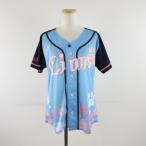  majestic MAJESTIC спорт бейсбол Saitama Seibu Lions лев женщина форма короткий рукав Logo бледно-голубой L *A269 женский 