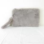  не использовался товар Earth Music &amp; экология EARTH MUSIC &amp; ECOLOGY клатч искусственный мех искусственная кожа серый *T804 женский 