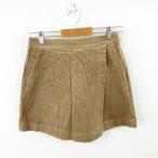  Uniqlo UNIQLO вельвет юбка Mini Brown чай M *A556 женский 