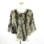  меховая накидка пончо чай чёрный *A607 женский 