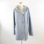 e Maje imsEMMAJAMES искусственный мутон полупальто "даффл коут" midi длина длинный рукав бледно-голубой серый 13 *A872 женский 