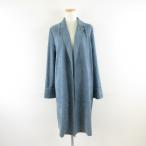 ショッピングzara ザラ ZARA フェイクスエードコート ロング 長袖 青 S *A899  レディース