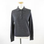 ユニクロ UNIQLO メリノポロセーター ニット 長袖 グレー S *A385 レディース