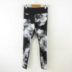 未使用品 フォーエバー21 FOREVER21 スポーツウェア ヨガ レギンスパンツ タイツ 花柄 黒 XS *T852 レディース