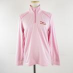  не использовался товар POWER WALKING спорт одежда ходьба cut and sewn длинный рукав половина Zip розовый M *T243 женский 