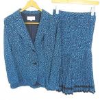  - na emo liHANAE MORI выставить жакет юбка в складку колени внизу длина 40 38 темно-синий голубой точка гонки kz11215reti-