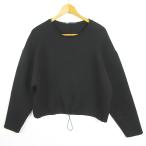 ザラ ZARA スウェット トレーナー 長袖 ストレッチ レーヨン M ブラック 2712/961 kz11410 レディース