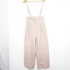  не использовался товар винт ViS 2WAY комбинезон комбинезон широкий брюки стрейч искусственный шелк L розовый бежевый kz13076 женский 