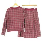  не использовался товар kyalie-ruCARRIERE боковой разрез надеты поворот двусторонний вязаный комплект длинный рукав flair юбка длинный L бордо проверка kz13