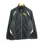  Puma PUMA джемпер блузон Wind брейкер длинный рукав Zip выше Logo обратная сторона ворсистый M черный спорт одежда *EKM мужской 