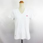  Adidas adidas футболка cut and sewn короткий рукав V шея Logo OT белый спорт одежда *EKM женский 