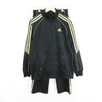  Adidas выставить верх и низ джерси жакет длинный рукав Zip выше брюки длинный длина линия M черный спорт одежда *EKM мужской 