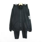  Adidas выставить верх и низ джерси длинный рукав Zip выше длинный длина бегун линия Logo O темно-синий спорт одежда *EKM мужской 