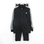  Adidas выставить верх и низ джерси жакет длинный рукав брюки длинный длина линия Logo O черный спорт одежда *EKM мужской 