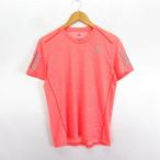  Adidas adidas RUNNING футболка cut and sewn короткий рукав вырез лодочкой общий рисунок линия Logo тонкий M orange спорт одежда *EKM мужской 