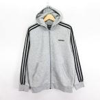  Adidas adidas Parker жакет длинный рукав Zip выше линия Logo обратная сторона ворсистый 160 серый спорт одежда *EKM Kids 