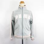  Puma PUMA джерси жакет длинный рукав Zip выше Logo M серый × свет розовый спорт одежда *EKM женский 