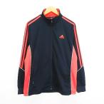  Adidas adidas джерси спортивная куртка длинный рукав Zip выше линия Logo M темно-синий × orange спорт одежда *EKM мужской 