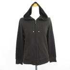 未使用品 ユニクロ UNIQLO パーカー ジャケット 長袖 フルジップ ドライスウェット ストレッチ L ダークブラウン ※EKM レディース