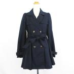  Dazzlin dazzlin тренчкот внешний длинный рукав круг воротник половина длина задний плиссировать M темно-синий *EKM женский 