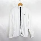  Reebok Reebok Rush Guard длинный рукав Zip выше с высоким воротником земля узор Logo L белый *EKM мужской 