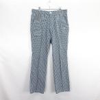  Kappa kappa брюки низ длинный длина серебристый жевательная резинка проверка Logo стрейч 82 черный × белый Golf одежда *EKM мужской 