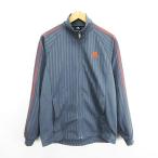  Adidas adidas джерси спортивная куртка длинный рукав Zip выше "в елочку" линия Logo L серый спорт одежда *EKM мужской 