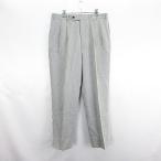  не использовался товар Burberry zGOLF COLLECTION брюки слаксы two tuck в тонкую полоску центральный Press Logo вышивка 88 серый *EKM мужской 