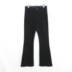 未使用品 ディーホリック DHOLIC パンツ ジーンズ ボトムス ブーツカット ストレッチ L ブラック ※EKM レディース
