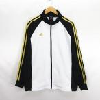  Adidas adidas джерси спортивная куртка длинный рукав Zip выше линия Logo M черный × белый спорт одежда *EKM мужской 