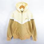  Nike NIKE Parker жакет длинный рукав Zip выше Logo с изнанки флис L бежевый × крем × белый спорт одежда *EKM мужской 