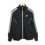  Adidas adidas джерси спортивная куртка длинный рукав Zip выше линия Logo L черный спорт одежда *EKM мужской 
