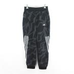  Adidas adidas джерси брюки низ бегун длинный длина общий рисунок линия Logo 160 черный спорт одежда *EKM Kids 