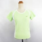  Nike NIKE футболка cut and sewn короткий рукав раунд шея Logo M желтый зеленый × белый спорт одежда *EKM женский 