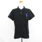 ラルフローレン RALPH LAUREN ポロシャツ 半袖 ビッグポニー THE SKINNY POLO ナンバー コットン 7f ブラック ※EKM レディース