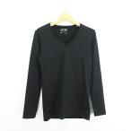  Adidas adidas TaylorMade внутренний рубашка длинный рукав V шея Logo стрейч S черный Golf одежда *EKM мужской 