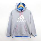  Adidas adidas Parker tops тренировочный длинный рукав тянуть over большой Logo S серый спорт одежда *EKM мужской 