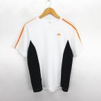  Adidas adidas футболка cut and sewn короткий рукав вырез лодочкой линия Logo M белый × черный × orange спорт одежда *EKM мужской 