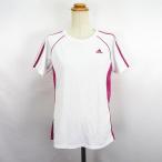  Adidas adidas футболка cut and sewn короткий рукав вырез лодочкой линия Logo OT белый × лиловый спорт одежда *EKM женский 