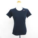  Nike NIKE футболка cut and sewn короткий рукав вырез лодочкой DRI-FIT Logo M темно-синий спорт одежда *EKM женский 