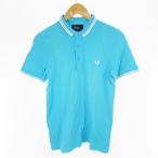 フレッドペリー FRED PERRY ポロシャツ 半袖 M6273 コットン ライトブルー 水色 M ヒットユニオン メンズ