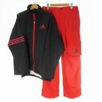  Adidas adidas JL172 A04030 2WAY непромокаемая одежда верх и низ выставить жакет брюки рукав удален возможность черный красный L мужской 
