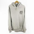 THUMPERS sampar z Parker Logo вышивка тренировочный тянуть over серый черный хлопок обратная сторона ворсистый L мужской 