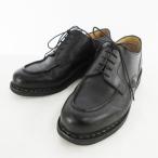 パラブーツ Paraboot シャンボート CHAMBORD 7 約25.5cm ドレスシューズ ビジネスシューズ モカシン レースアップ Uチップ 5ホール 黒 ブ