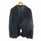 未使用品 エンポリオアルマーニ EMPORIO ARMANI テーラードジャケット 背抜き 2B 紺 ネイビー コットン 46 ジョルジオアルマーニジャパン株