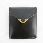 池之端銀革 Cramp クランプ UK ブライドルレザー 二つ折り財布 ギャルソンスリムウォレット 小銭入れ CR-928 ブラック 黒 メンズ