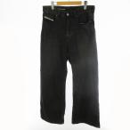 ディーゼル DIESEL relaxed jeans d-rise ワイド デニムパンツ リラックス ジーンズ A06371 09J96 ブラック 黒 W30 L30 ディーゼルジャパン
