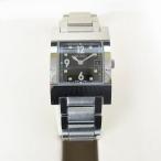 グッチ GUCCI 腕時計 ウォッチ クォーツ デイト スクエア 2針 アナログ 7700L SS ブラック 黒 シルバー 動作確認済 レディース