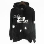 コムデギャルソンブラック COMME des GARCONS BLACK market futura 闇市 スウェット パーカー M OD-T112 AD2019 プリント ロゴ プルオーバ