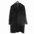 ショッピングzara ザラ ZARA 現行 XL/44 チェスターコート ロング ブラック 黒 ウール アウター 無地 メンズ